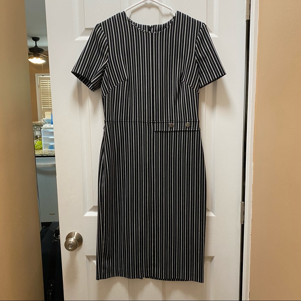 Banana Republic pinstripe shift dress